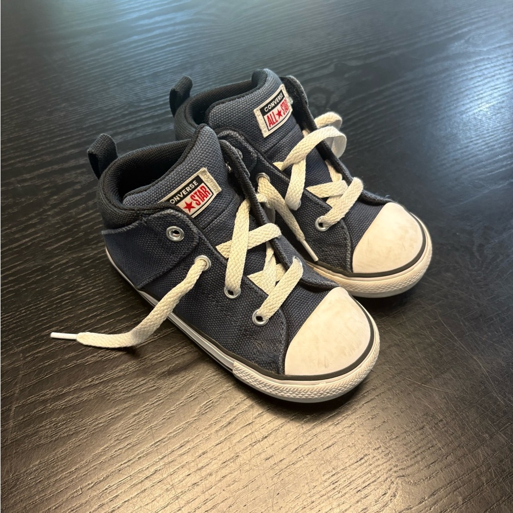 Converse Kids Dark Blue Sneakers with White Accents
